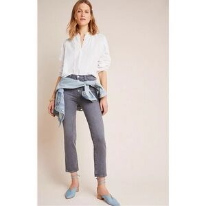 AG The Isabelle High-Rise Button-Fly Slim Jeans